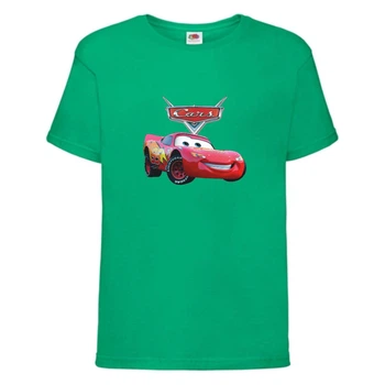 Футболка дитяча ТАЧКИ 001 (CARS) зелена (CAR grn 001) 128 см