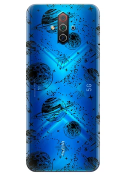 Прозорий силіконовий чохол iSwag для ZTE Nubia Play 5G - Космос (ISZNP5G13)