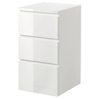 Комод MALM Ikea (Ікея) Колір Білий глянець, 904.240.52
