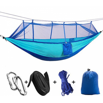 Туристический гамак с москитной сеткой HAMMOCK NET Синий
