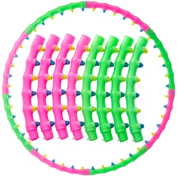 Обруч массажный хула хуп Hula Hoop MAGNETIC SP-Planeta Sport 6005 диаметр 100 см Pink-Green