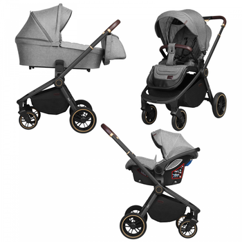 Коляска универсальная CARRELLO Epica CRL-8511/1 (3in1) Silver Grey +дождевик /1/