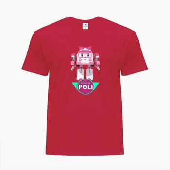Детская футболка Робокар Поли (Robocar Poli) (25186-1621) 146-152 см Хлопок Красный