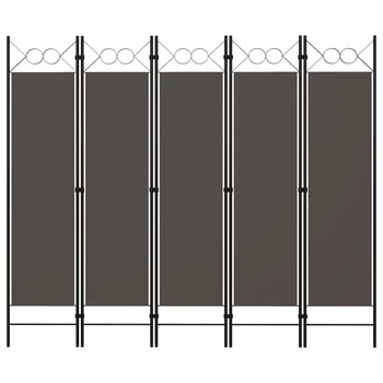 Ширма з 5 секцій Shumee 200 х 180 см антрацит 320709