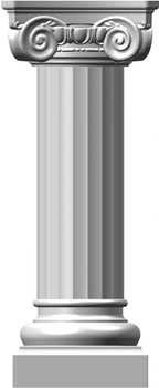 Ствол колонны СІМ'Я С2 d225 х 600 мм ребристая поверхность полистирол инжекция