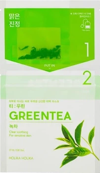 Чайная маска для лица Holika Holika Tea Bag Mask Зеленый чай 27 мл (8806334380526)