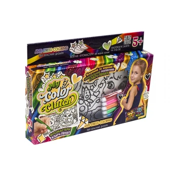 Набор для творчества My Color Clutch, клатч-пенал-раскраска Котёнок и щенок (укр) Dankotoys CCL-02-01U