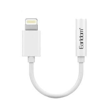 Адаптер переходник Lightning на 3.5мм Jack AUX для наушников Earldom OT49 Белый