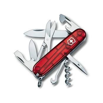 Нож Victorinox Climber, красный полупрозрачный