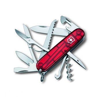 Нож Victorinox Huntsman, красный полупрозрачный