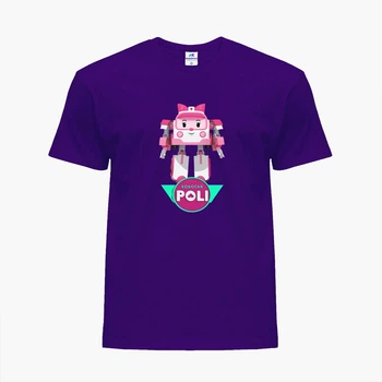 Детская футболка Робокар Поли (Robocar Poli) (25186-1621) 146-152 см Хлопок Фиолетовый