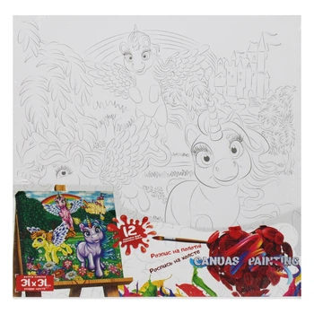 Роспись на холсте "Единороги" 31*31 см DANKO TOYS (PX-07-01)