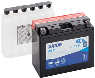 Мото аккумулятор Exide AGM 10 Ah Ев (+/-) 160EN (ET12B-BS)