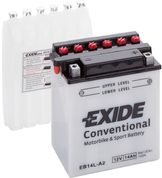 Мото аккумулятор Exide Conventional 14 Ah Ев (-/+) 145EN (EB14L-A2)