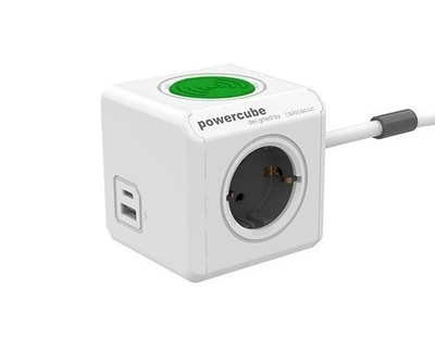 Сетевой удлинитель Allocacoc PowerCube Extended USB A+C WirelessCharger (11092/DEPEWL)