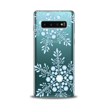 Чехол силиконовый для Samsung (Удивительные снежинки) Galaxy S10+ Plus самсунг галакси плюс silicone case (767607791)