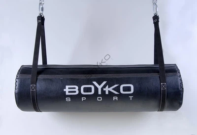 Мішок боксерський Boyko Sport Sport Горизонтальний шкіряний на ременях 110*44см