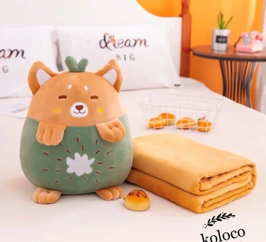 Плед дитячий з іграшкою - муфтою Koloco Ківі 120x150