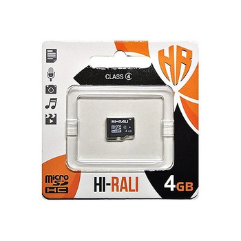 Карта памяти HI-RALI 4 ГБ Micro SD Класс 4