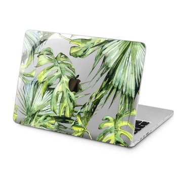 Чехол пластиковый для Apple MacBook (Акварельные листья) Air 13 A1369/A1466 макбук эйр