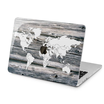Чехол пластиковый для Apple MacBook (Древесина, континенты) Air 13 A1369/A1466 макбук эйр