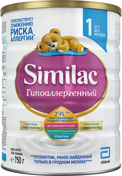 Суха молочна суміш Similac Гіпоалергенна 1 750 г (8427030007700)