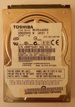 Жесткий диск Western Digital Toshiba MK2546GSX, 2.5", SATA 3Gb/s, 250 Гб, 5400 rpm, буфер 8 Мб для ноутбука Б/У