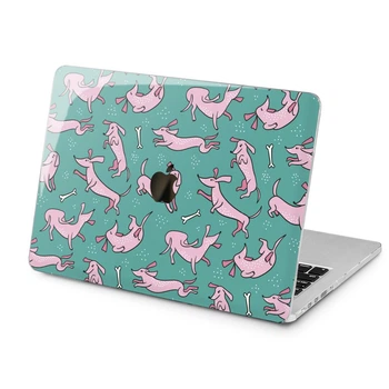 Чехол пластиковый для Apple MacBook (Розовая такса) 12 A1534 макбук