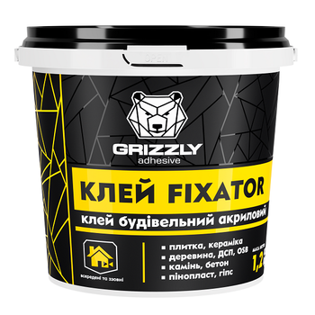 Клей строительный акриловый Grizzly FIXATOR 1.2 кг (4823048028432)