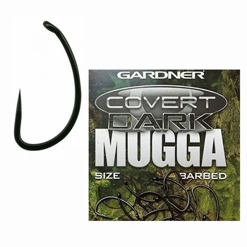 Крючки карповые №4 Covert Dark Mugga Hooks Barbed Gardner