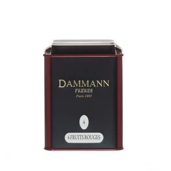 Черный чай ароматизированный Dammann 4-Fruits Rouge (Червоні Ягоди), банка 100г