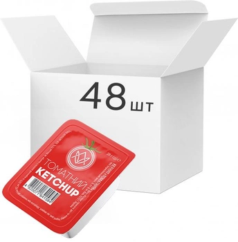 Упаковка кетчупа в дип-паках Асканія Томатный 28 г х 48 шт (4820071641942/4820071641584)