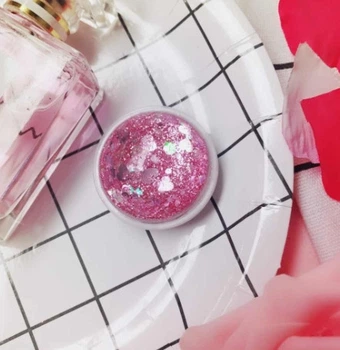 Держатель жидкий блеск Popsocket Попсокет для телефона Розовый
