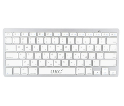 Бездротова клавіатура UKC BK-3001 Wireless Keyboard Bluetooth Silver