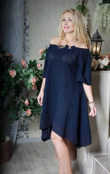 Летнее платье туника из батиста Fleur Lingerie ЛИТИЦИЯ 44 синий