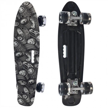 Скейт Пенні борд Penny board Profi з малюнком для дітей і підлітків Чорний RLMS 0749-7-3