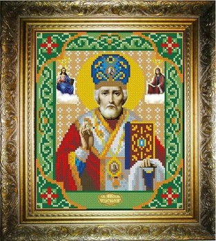 Набір для вишивки бісером Країна рукоділля СВЯТИТЕЛЬ МИКОЛАЙ ЧУДОТВОРЕЦЬ ИС-403Н 17х21см