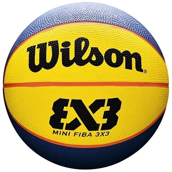 Мяч баскетбольный Wilson FIBA 3X3 MINI BBALL размер 3 резиновый желто-синий (WTB1733XB)