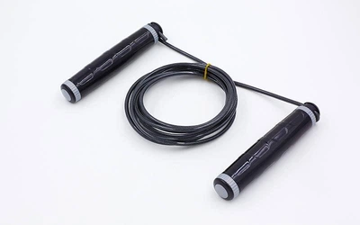 Скакалка со стальным тросом и местом под утяжелитель Zelart Fit 4030 2,7 м черная