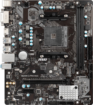 Материнcкая плата MSI B450M-A PRO MAX sAM4 B450 2xDDR4 HDMI-DVI mATX