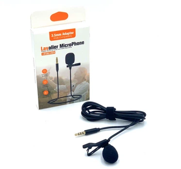 Петличный микрофон Lavalier Mini Jack 3,5 мм, петличка для Андроид