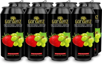 Сидр Gardenz солодкий "Полуниця та виноград" 5% 0.5 л х 8 шт (4820196931003)