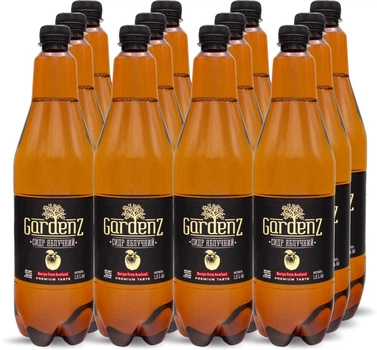 Сидр Gardenz солодкий білий "Яблучний" 5% 1 л х 12 шт (4820196930563)