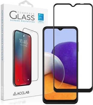 Защитное стекло для смартфона Samsung Galaxy A22/M22 ACCLAB 9H Black (1283126512551)