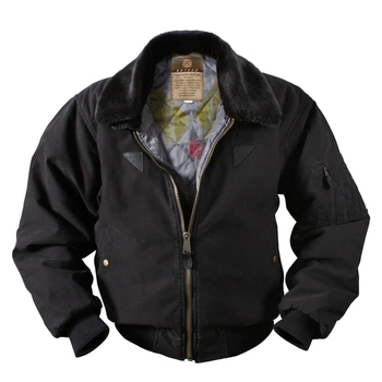 Куртка-бомбер Rothco винтажная хлопковая Vintage B-15A Bomber Jacket 3XL черный