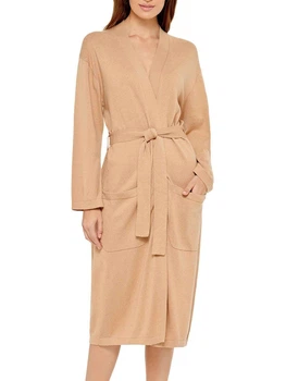 Халат Marc & Andre кімоно вільного крою на поясі 44-46 Бежевий Cashmere Blend A7-00CH304
