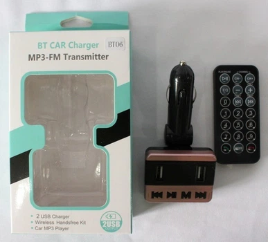 FM трансмиттер модулятор для авто FM MOD BT06 MP3 Bluetooth Черно-бронзовый