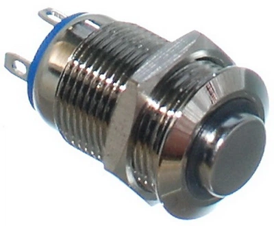 Кнопка антивандальная VJ Parts d14mm резьба 12mm h20mm 4 контакта, арт.кн511