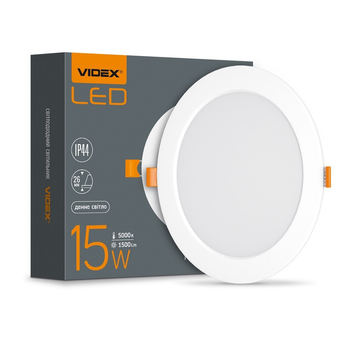 LED светильник Back встраиваемый круглый VIDEX 15W 5000K