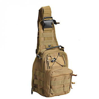 Тактический рюкзак Silver Knight однолямочный с системой M.O.L.L.E Coyote (098-coyote)